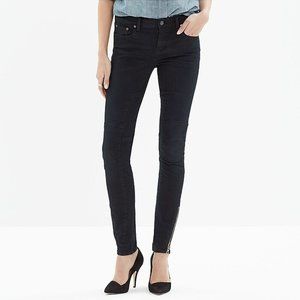 Madewell Skinny Skinny Zip Jeans in Rebel Wash, Black, Size 27